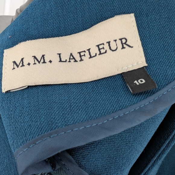 💘 M.M. Lafleur Emily Teal Blue Green Dress Sz 10 - Picture 4 of 5